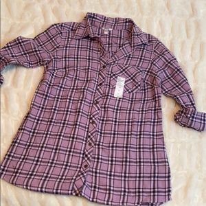 NWT Sonoma szXS Supersoft Flannel Shirt